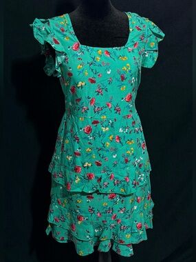 NWT Lottie & Holly (BOG Collective) Mini Floral Ruffle Tiered Dress
